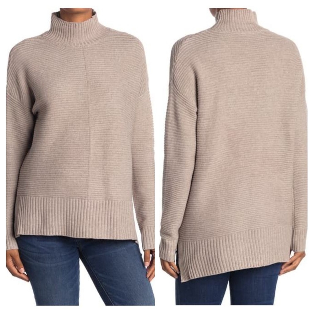 Sweet Romeo Mock Neck Tunic Sweater